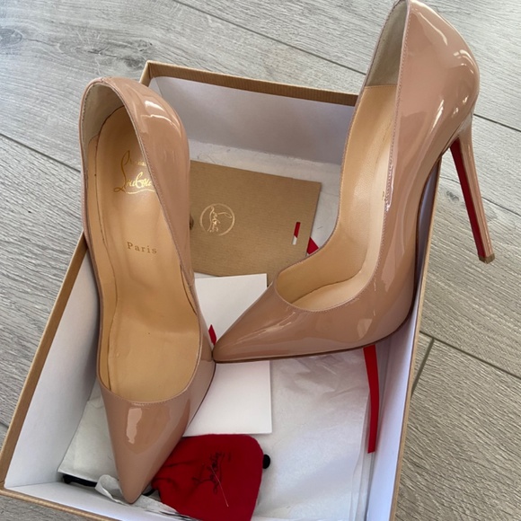 Louboutin Pigalle 120 Nude Pumps - Picture 2 of 5